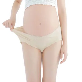 Femei V în Formă Solidă de Maternitate Lenjerie Chilotei, Boxeri Femei Gravide Moale Low Pantaloni scurti Sarcinii Îmbrăcăminte Talie Joasa 5pc