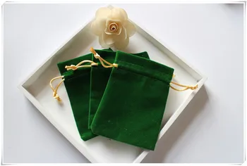 Logo-ul personalizat de catifea verde sac de Crăciun cordon de pungi de cadouri de catifea cadou geanta Transport Gratuit