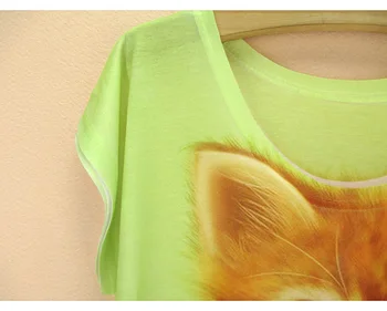 LOLcats 3D de imprimare t-shirt femei noutate design de top teuri elegant tendință de moda cu maneci scurte tricou haine de vară fierbinte de vânzare