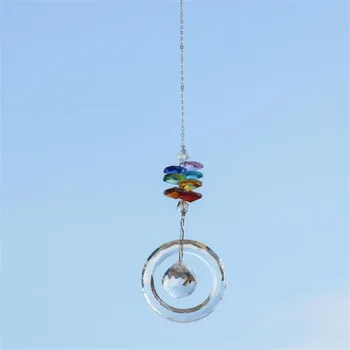 Rafinat Cristal Pandantiv Ușă Fereastră Decor Cristal Pandantiv Ornament Decorativ De Iluminat Dream Catcher Vânt Chime