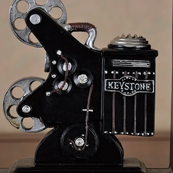 Camera Retro Bookend Film Film Proiector Negru Argintiu Colector Proiect Creativ Bibliotecă Bijuterii Vintage Camera de Studiu Studiu Ho