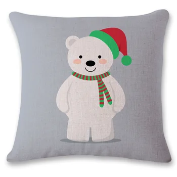 Drăguț de Crăciun Urs Polar Capac de Perna Lenjerie Frumoasa Pernele de Acoperire pentru Relaxare cu Canapea Living Home Decor de Pernă