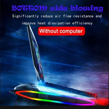 1 buc Răcire suport RGB Laptop de Gaming Cooler Reglabil Pentru 12-17 RPM Aer Puternic de 3000 Notebook Pad Fluxul inch Tur stand Co Q4Y2