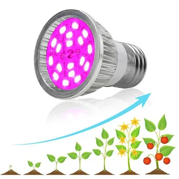 18 Plante LED-uri Cresc de Lumină întregul Spectru de Creștere Lampă Becuri Pentru Hydroponics Sistem de Flori de Gradina de Legume în Creștere Lumini cu efect de Seră