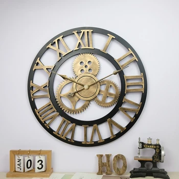 40/50cm Vintage Ceas de Perete Tăcut arabă Numeral Roman Ceasuri Pendul pentru Camera de zi Dormitor Bucatarie Office Home Decor