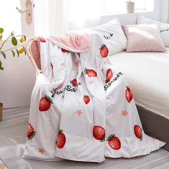 Spălat bumbac imprimare pătură matlasate vara quilt modele frumoase fructe pentru copii adulți mic twin queen