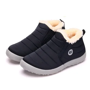 De dimensiuni mari 35-44 de pluș femei pantofi de iarna cuplu unisex zăpadă cizme de blană cald ghete casual femei aluneca pe mama pantofi de iarna XKD2134