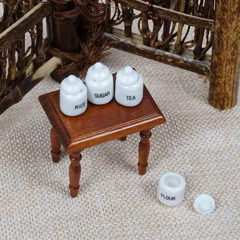1:12 casă de Păpuși, Miniaturi Accesorii Portelan Borcan Setați Manual DIY Casa Papusa de Bucătărie din Ceramică Ornament Decor