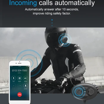 Casca Moto Bluetooth 5.0 Cască Moto Hands Free Casti Anti-Interferențe Impermeabil Casca De Echitatie Interfon