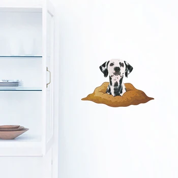 Vii 3D Pisici Câini Perete Autocolant Toaletă, Baie Decor Animalele Masina Acasa Decor Murala de Perete de Arta Poster