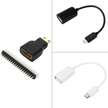 Raspberry Pi Zero Mini-HDMI de sex Masculin La HDMI de sex Feminin + Micro USB La USB + Masculin GPIO înlocuire Accesorii en-Gros de PC-Adaptor