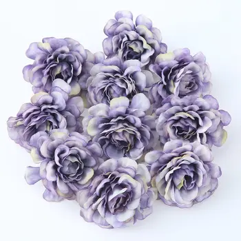 10buc/lot flori artificiale 5cm silk rose cap pentru petrecerea de nunta decor acasă DIY perete floare album cutie de cadou meserii