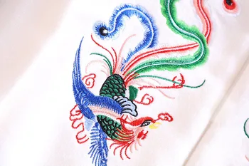 High-end de Toamna pentru Femei Haina de Sus Chineză Stil Retro Broderie Phoenix Elegant Vrac Doamna Sacou Lână Strat de sex Feminin S-XL