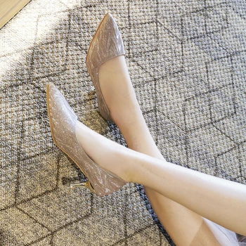 Primăvara anului 2020 Nouă Femei cu Toc Pantofi de Moda evacuate superficial gura Moale în interior de Piele-friendly dulce elegant pantofi pentru femei U28-36
