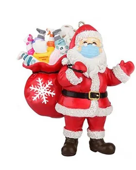 Desene animate de craciun Xmas Santa Claus Cu Masca Pe Ornament Pom de Crăciun Decorare Mână-trase
