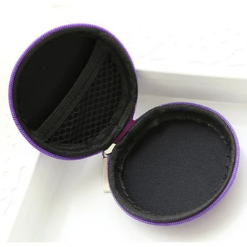 Nou 1 BUC Violet Linie de Date Cabluri Cutie Femei cu Fermoar Impermeabil Birou Clip Suport de Stocare EVA Casti Cutie de Sârmă Fără Cască