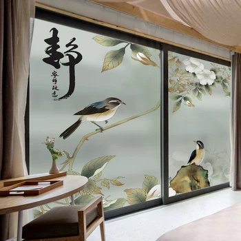 China vânt fereastra de autocolante autocolante sticla transparent opac bar living birou electrostatic sticlă mată film hârtie