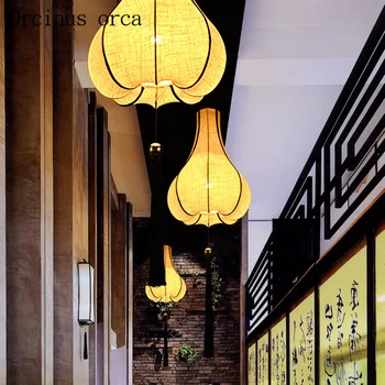 Nou Chinezesc tesatura lenjerie candelabru retro coridor tea house club house Asia de Sud-est felinar candelabru transport gratuit