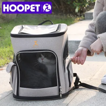 HOOPET Câine de Companie Pisica Sac de Transport, animale de Companie Câine în aer liber cameră Dublă Umăr Portabil Rucsac de Călătorie pentru Catelus