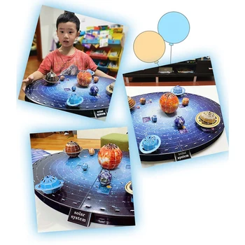 146Pcs Sistemul Solar 3D Puzzle Set Planet Joc de Bord de Hârtie DIY Puzzle de Învățare și Educație Știință Copii de Jucarie Cadou