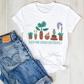 Femeile Planta de Vara cu Maneci Scurte Cactus Moda Doamnelor T Tee Tricou Femei Femei Top, Tricou Haine Grafic Îmbrăcăminte T-shirt