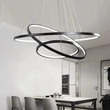 LED-uri moderne Candelabru, Candelabru Creative Living Inel de Iluminat Acasă Rotund Dormitor Lampa de Studiu, Sală de Mese Lampa