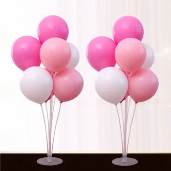 1 Set Balon De Plastic De Sprijin 7 Tuburi, Baloane Coloana Sta Ziua De Naștere Partidul De Decorare Ziua Îndrăgostiților Decor Nunta Accesorii