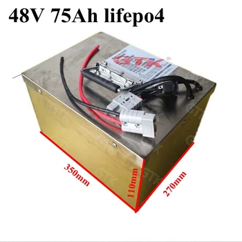 Reîncărcabilă 48V 75Ah lifepo4 baterie litiu-ion, pentru Motor electric RV caravan masina de patrula de Poliție golf +5A încărcător