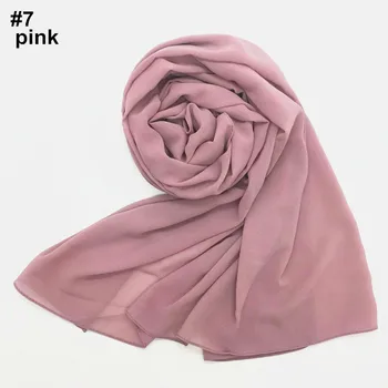 2019 Femei Elegante Modest Musulmane Islamice Solidă Șifon Eșarfă Pătrat Ramadan Moale Lightweight Jersey instant Hijab, Vălul