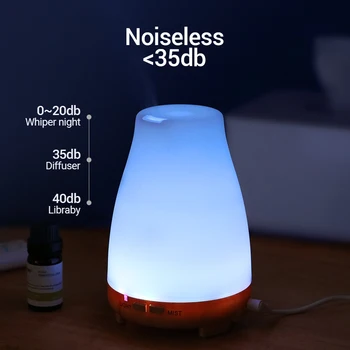 KBAYBO umidificator aroma difuzor de ulei esențial difuzor aromaterapie aer humidfier cu control de la distanță a CONDUS lumina de noapte pentru acasă