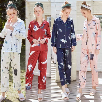 Bleumarin De Primavara Pentru Femei Tricou Pantaloni Costum Halat De Baie Halat De Pijamale Seturi Casual Cu Maneci Lungi De Sus Pijamale Doamnelor Acasă Poarte Îmbrăcăminte De Noapte