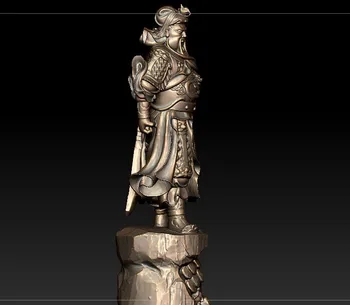 Model 3D pentru cnc 3D sculptat sculptură mașină în STL file format istorică Chineză figura lui Guan Yu imagine