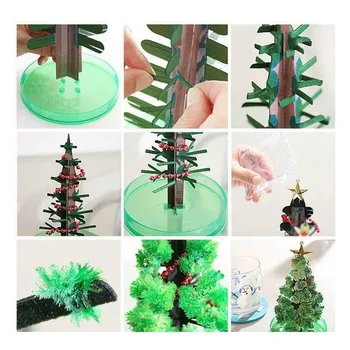 Cadou de crăciun de Hârtie Copac Magic Copac în Creștere Jucărie pentru Băieți și Fete Noutate Cadou de Crăciun de Anul Nou Copil Jucării Cadou de Crăciun Cresc Copaci Decoruri
