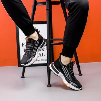 Noi Barbati Pantofi Casual Adidas Sport de Moda Gri Lumină în aer liber de Mari Dimensiuni Negru Respirabil Vara Confortabil Tendință Ieftine