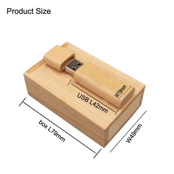 (10BUC gratuit logo-ul)din lemn de Înaltă calitate USB cu cutie unitate flash USB pendrive 4GB16GB 32GB 64GB memorie stick usb cadou creativ