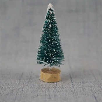 5pc Pomul de Crăciun de Anul Nou de Craciun Mini Mătase Cedru Decor Mic Pom de Craciun Verde Mini Copac Desktop de Craciun Decor