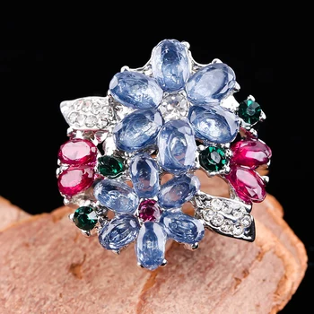 Noua Moda Austriacă Inele pentru femei Bijuterii de Lux Cristal Cubic Zirconia Floare Frunza Două Inele de Nunta Mens Mai bun Cadou N046