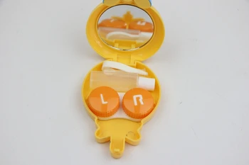 DRDAR Moda drăguț lentile de Contact cazul Lollipop forma de Arc Cu oglindă Lentile cutie de depozitare ușor de transportat