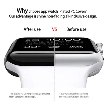 Placat cu PC-ul Bara de protecție Protector Acoperă Pentru Apple Watch 44mm 40mm Caz Ceas Cadru Accesorii Pentru iWatch Seria 4 3 2 1 38mm 42mm