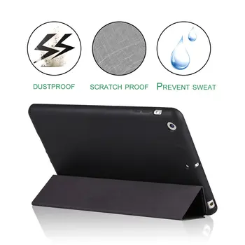 Rezistent la șocuri Piele PU Silicon Moale Caz Acoperire Culoare Solidă Smart Stand Tablete Caz de Protecție Adecvate pentru iPad Mini 1/2/3