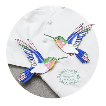 Un nou simetrice colibri pânză inserați codul dimensiune pasăre Decal haine de cowboy sac decorare umple gaura poate fi fierbinte pasta de guma