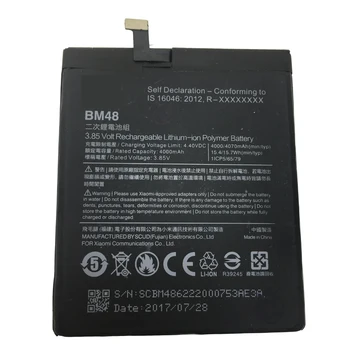 BM48 Pentru Xiaomi Litiu-ion Polimer Acumulator de schimb pentru Xiaomi Note 2 Nota 2 Batteria Baterie Telefon 3.85 V 4070mAh