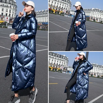 Noi 2019 Rață Jos Jacheta Femei Îmbrăcăminte de Iarnă Paltoane Femei pantaloni Lungi de Cald Îngroșa Jos puffer jacheta Parka de marcă