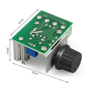 1 buc 220V 2000W Controler de Viteză SCR Regulator de Tensiune de Reglaj Variatoare Termostat Electronic de Mucegai Voltage Regulator Module