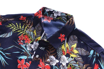 Vara Oamenii Tropicala Hawaii print floral Hip hop maneca Scurta camasi Slim fit om tricou casual camisa masculina Plus Dimensiune 7XL
