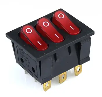 KCD Mare Rocker Switch-uri rosii de Trei-Way Switch 9 Pin 2 Poziția multi-cuțit single-arunca 15A 20A 250V 125VAC AC ON-OFF