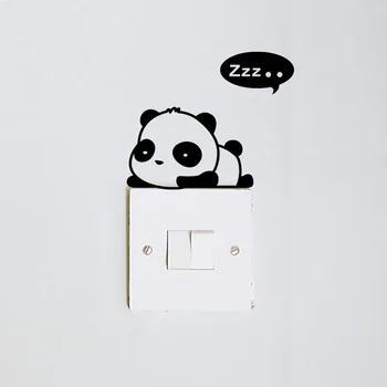 Desene Animate Drăguț Comutator Autocolant Decal Cat Panda Animale Autocolant Perete Amovibil Dormitor Living Home Decor Perete Autocolante