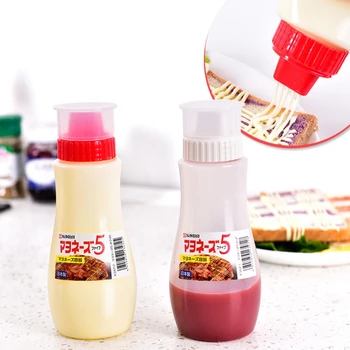 380ml 5 Gauri Salata Strângeți Sticla Otet Ulei Ketchup Condiment Mustar Dispenser de Bucatarie Gadget