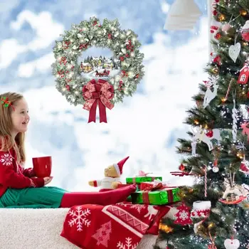 Crăciun Fericit Perete Autocolant Mare Coroană De Crăciun Model De Vitrina De Sticla Geam Usa De Fundal De Crăciun Anul Nou Autocolant De Perete