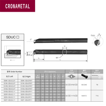 CRONAMETAL Plictisitor Bar S10K/16Q/25S-SDUCR11/07 Strung CNC suport Instrument Intern de Cotitură Instrument